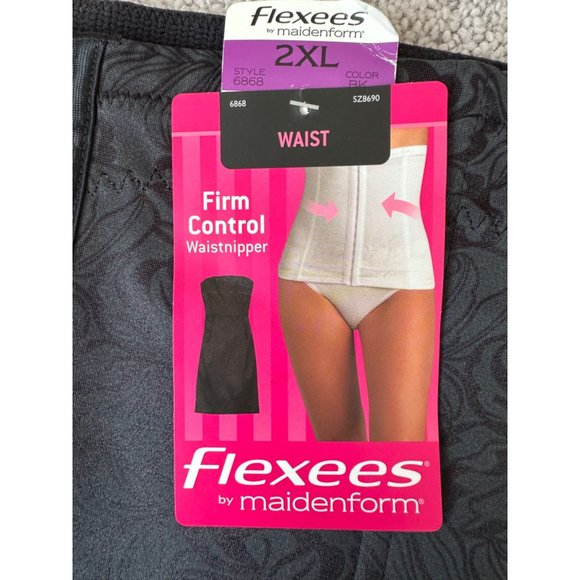 Maidenform New Black Floral Jacquard Waistnipper Size 2XL NWT - Picture 5 of 16